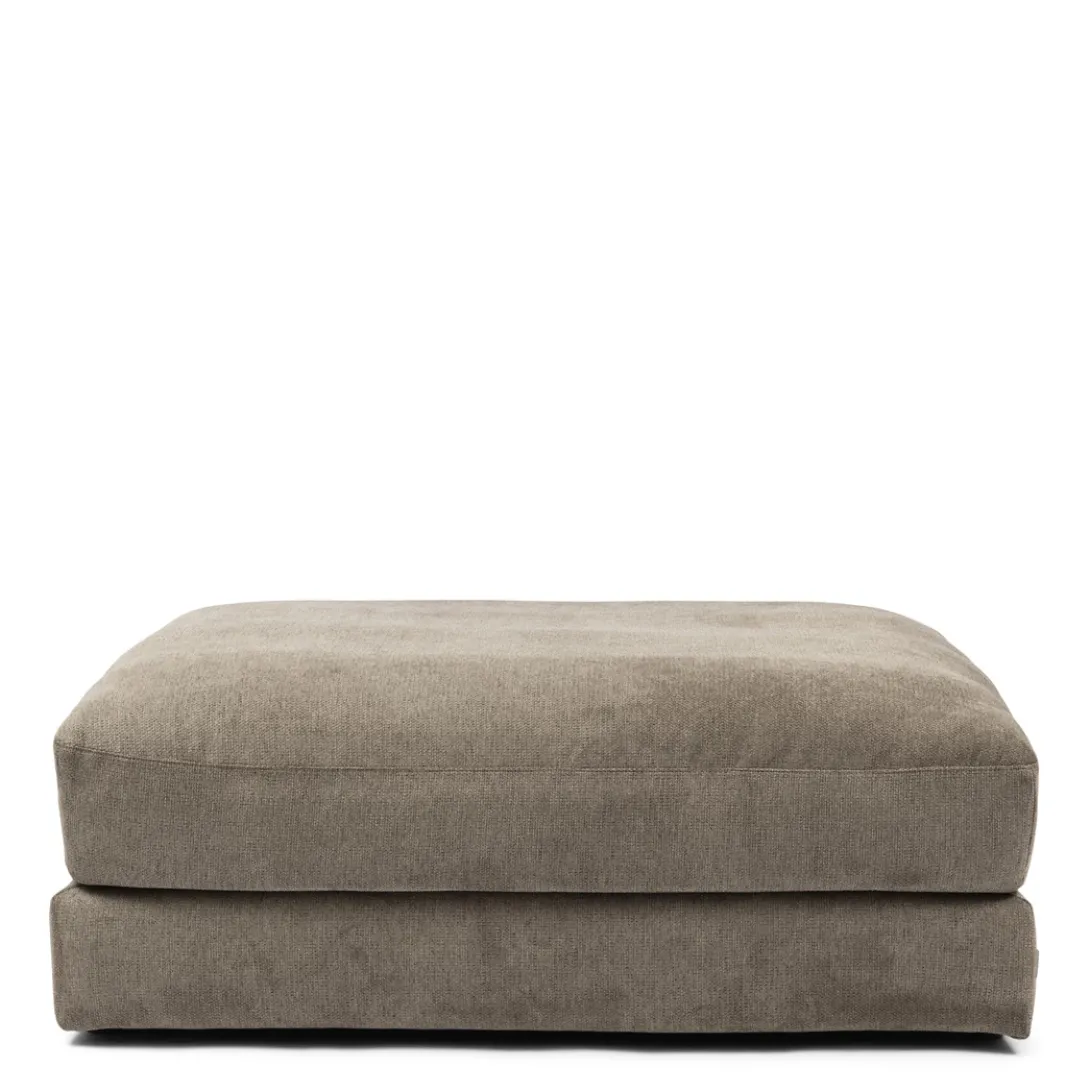 Voetenbank Vail, Warm Taupe, Chenille Jacquard Vogue