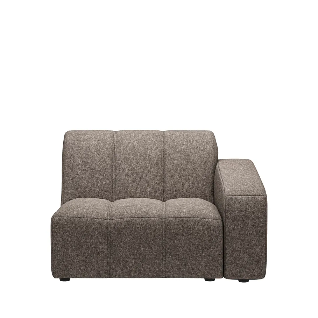 Zitelement Hoek Rechts Martinique, Metallic Wood, Chenille Jacquard