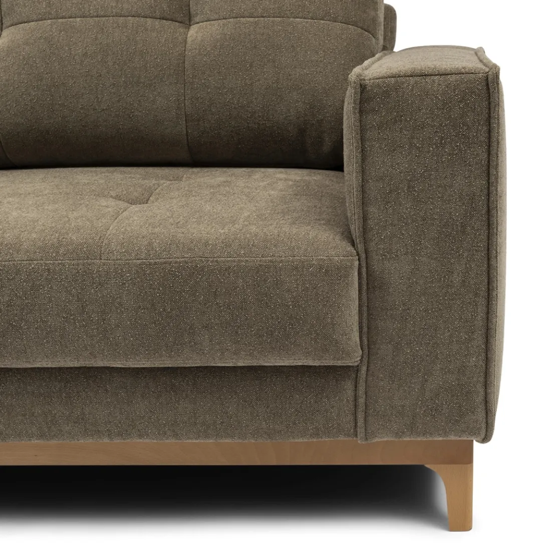 3,5-zitsbank Burnley, Brown Nougat, French Weave